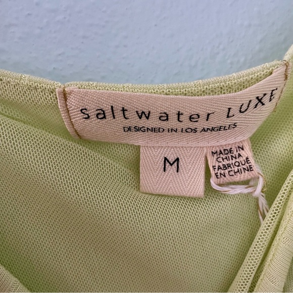 saltwater LUXE ESSENTIAL TANK BODYSUIT lime green size medium NWT - Picture 5 of 10